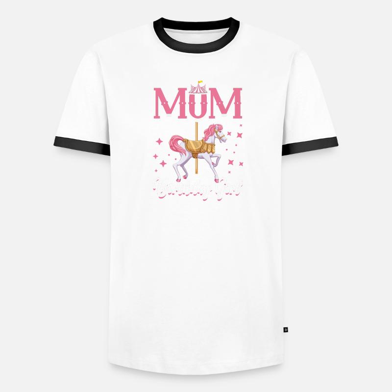 Karussell-geburtstagsfeier-mutter Des Männer Kontrast-T-Shirt