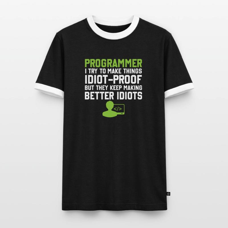 Programming Slogan Software Developer Computer Eng Männer Kontrast-T-Shirt