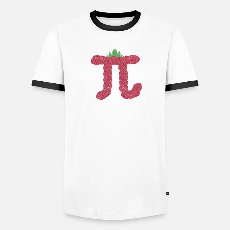 Funny Raspberry Cake Pi Day Math Teacher Student Men's Ringer Shirt