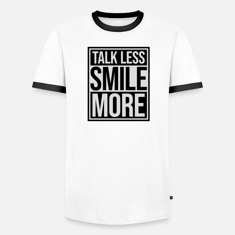 parler moins sourire plus T-shirt contrasté Homme