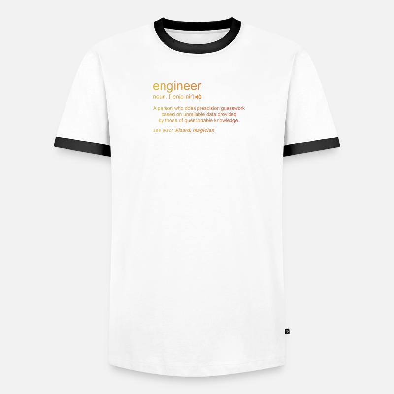 Engineer Definition Cool Engineering Mechanical Men's Ringer Shirt