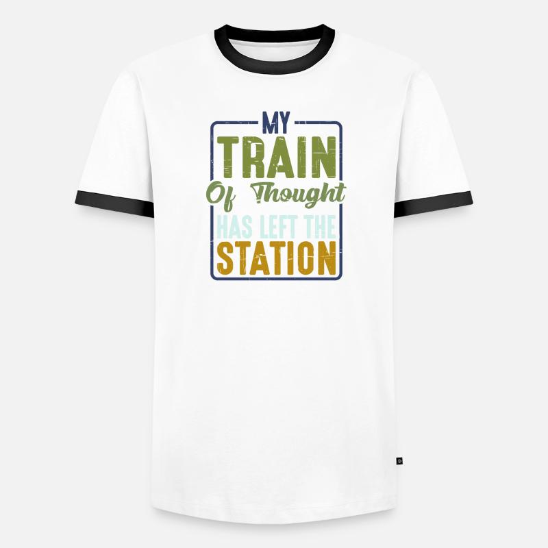 Mon train de pensée a quitté la gare 2 T-shirt contrasté Homme