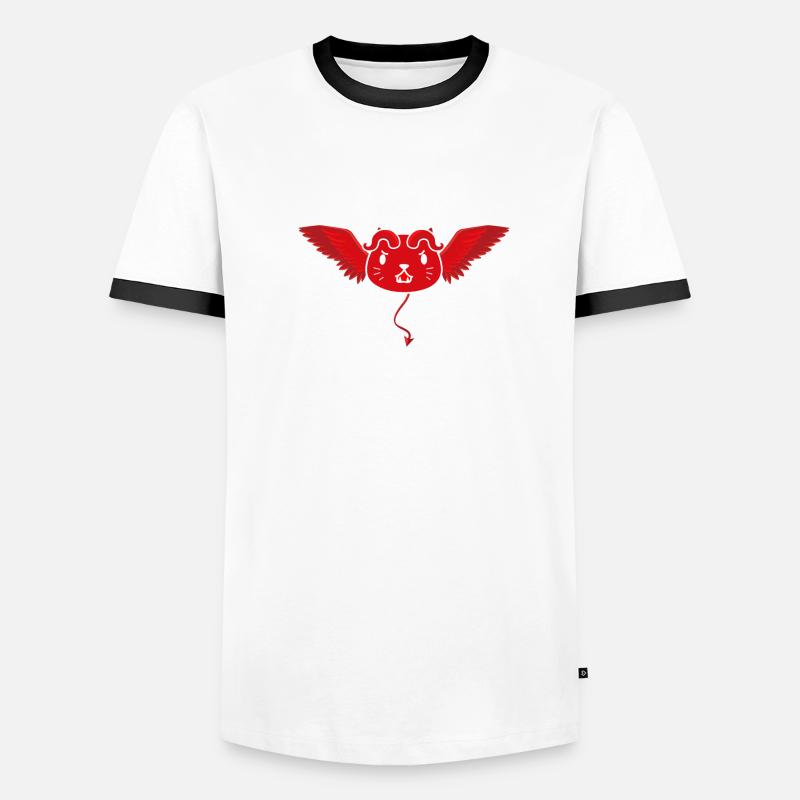 Cute devil cat Men's Ringer Shirt