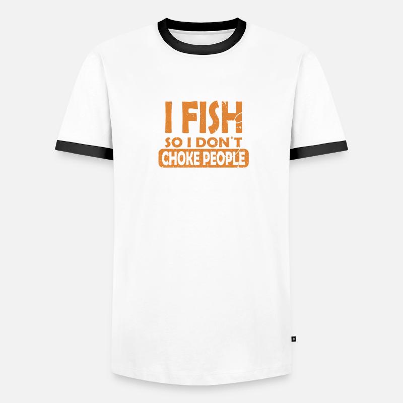 Drôle de conception de pêche Pêcheur T-shirt contrasté Homme