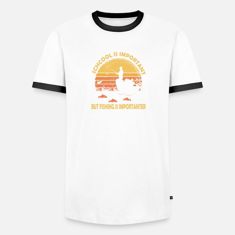 Drôle de conception de pêche Pêcheur T-shirt contrasté Homme