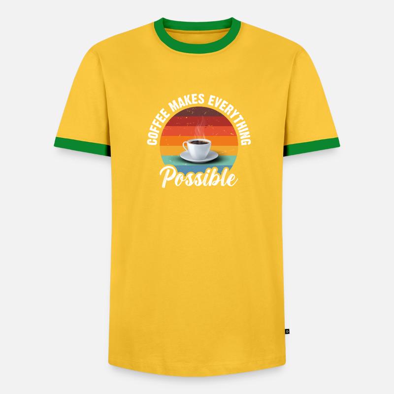 Coffee makes everything possible - Men's Ringer Shirt - undefined