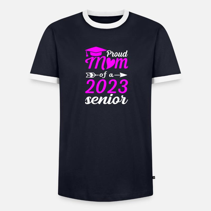 Lustige Stolze Mutter Eines Abschlussgeschenks - Männer Kontrast-T-Shirt - undefined
