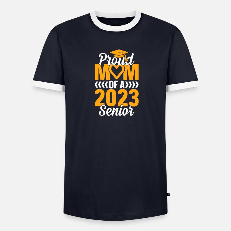 Lustige Stolze Mutter Eines Abschlussgeschenks - Männer Kontrast-T-Shirt - undefined