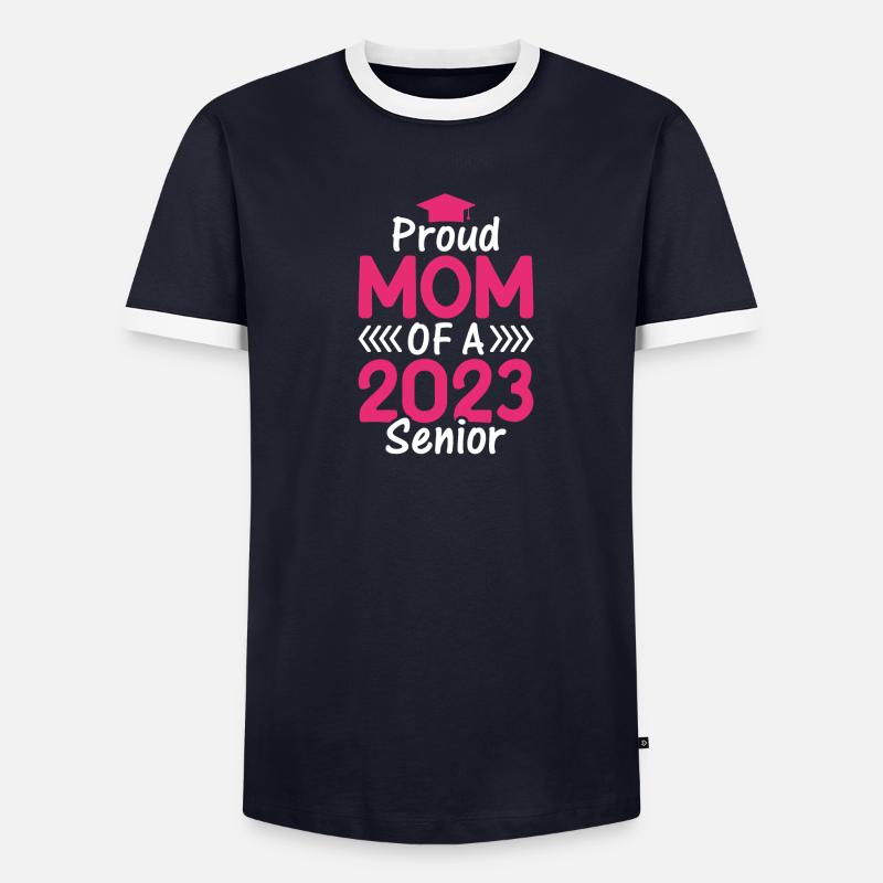 Lustige Stolze Mutter Eines Abschlussgeschenks - Männer Kontrast-T-Shirt - undefined