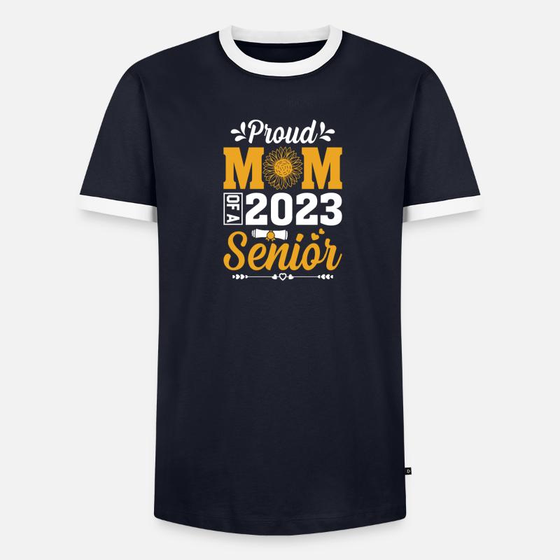 Lustige Stolze Mutter Eines Abschlussgeschenks - Männer Kontrast-T-Shirt - undefined