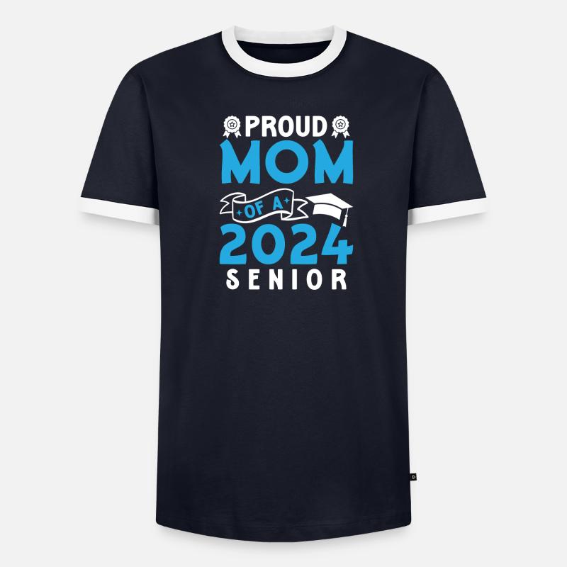 Lustige Stolze Mutter Eines Abschlussgeschenks - Männer Kontrast-T-Shirt - undefined