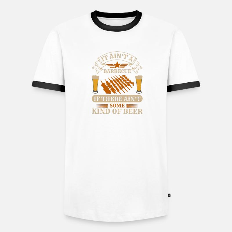 C’EST UN BARBECUE S’IL N’Y A PAS UNE SORTE DE BIÈRE T-shirt contrasté Homme