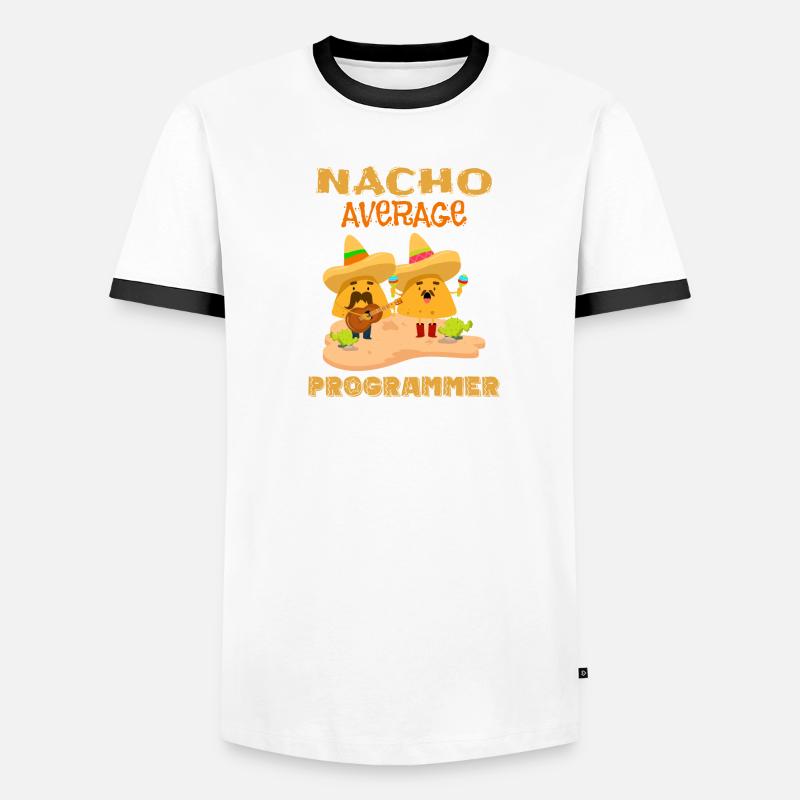 Nacho Durchschnittliche Codierung Lustiger Programmierer Humor Witz Spruch Männer Kontrast-T-Shirt