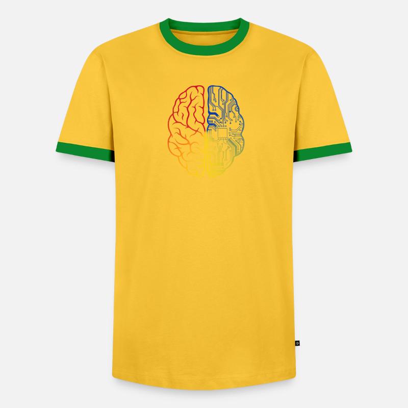 Programmeur Codeur - Développeur Programmation Cerveau - T-shirt contrasté Homme - undefined