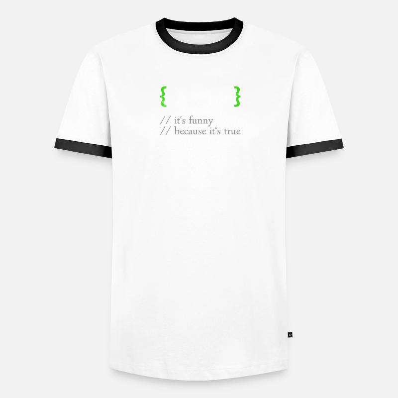 ! Falsch Lustig Programmierer Programmierer Computerentwickler Männer Kontrast-T-Shirt