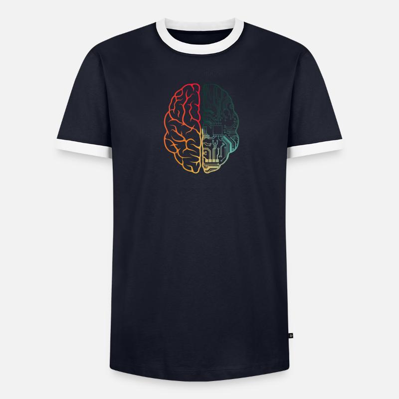 Programmer Coding - Developer Programming Brain - Men's Ringer Shirt - undefined