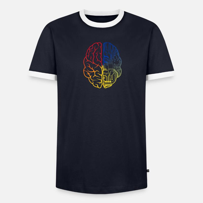 Programmeur HTML - Développeur Programmation Brain Fun T-shirt contrasté Homme