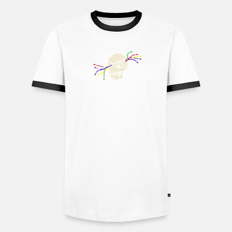 Câbles à main Synthétiseur de câble audio électronique T-shirt contrasté Homme