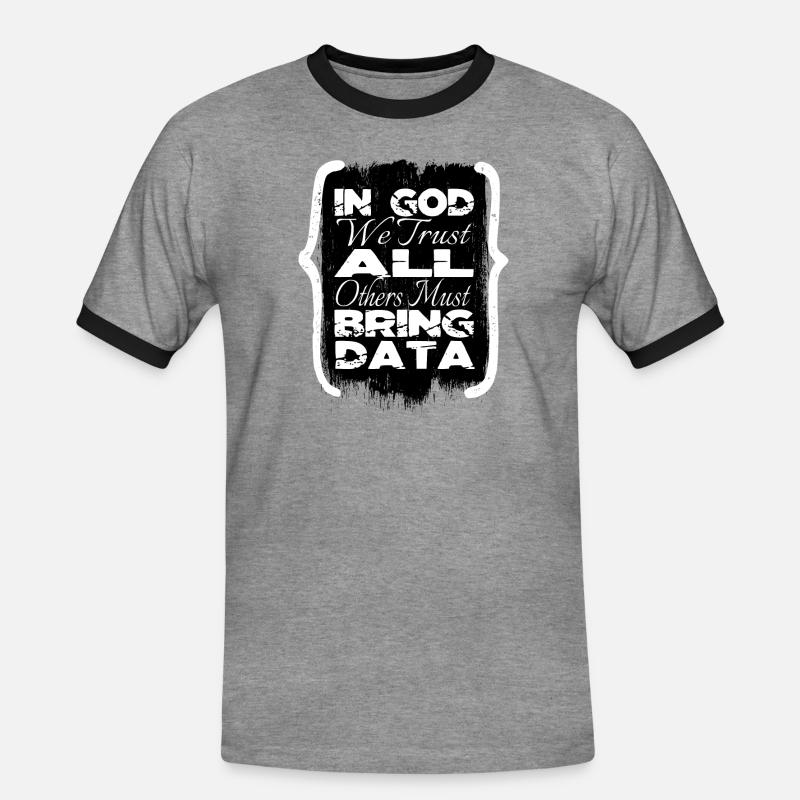 bday programming language computer science - Männer Kontrast-T-Shirt - Grau meliert/Schwarz