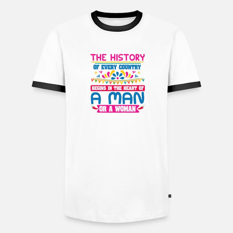 DIE GESCHICHTE EINES MANNES ODER EINER FRAU Männer Kontrast-T-Shirt