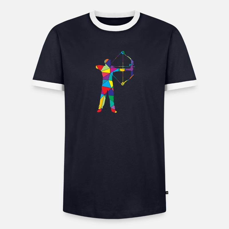 Low Poly Bowhunter Poly Bowhunting T-shirt contrasté Homme