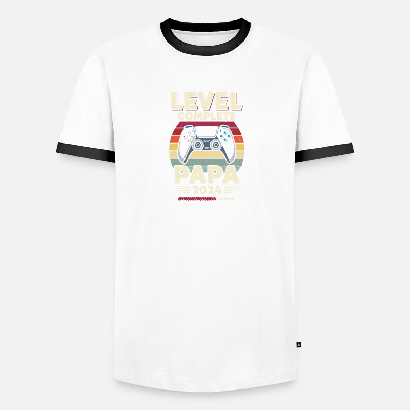 Level Complete PAPA 2023 Loading Controller Men's Ringer Shirt