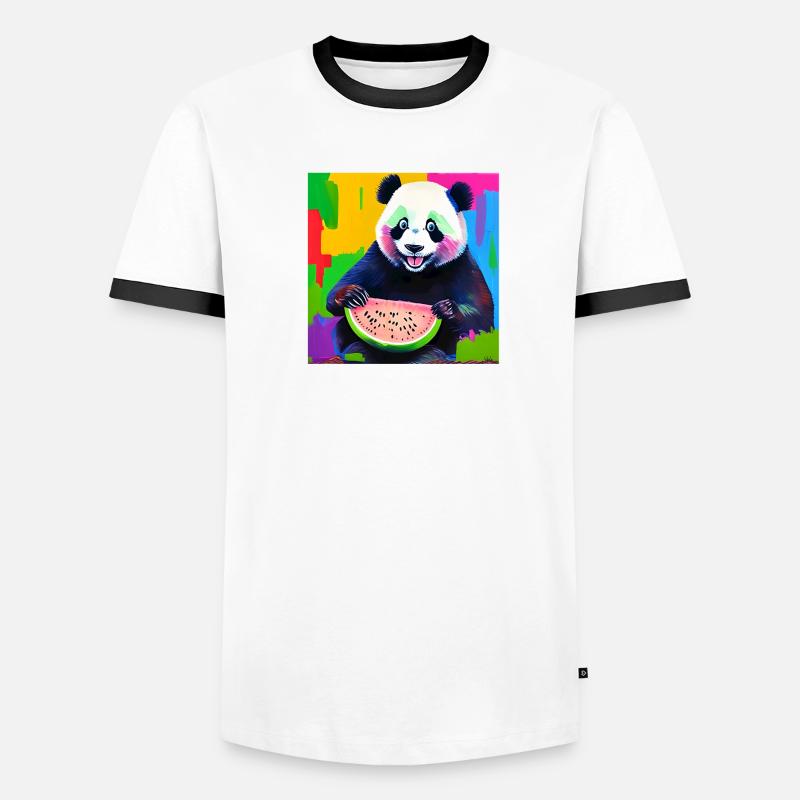 Design eines digitalen Ölgemälde-Stils mit einem Männer Kontrast-T-Shirt