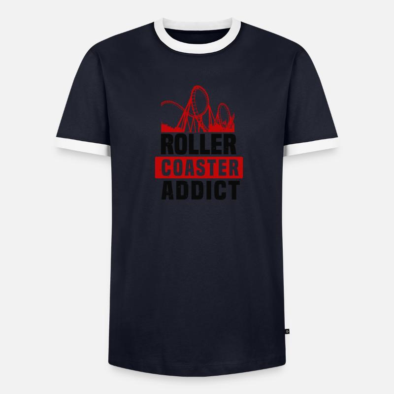 ROLLER COASTER ADDICT Men's Ringer Shirt