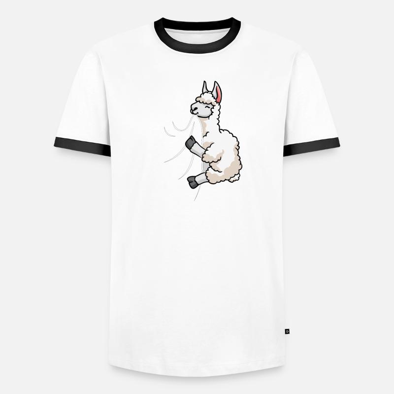 Biting Llama Men's Ringer Shirt