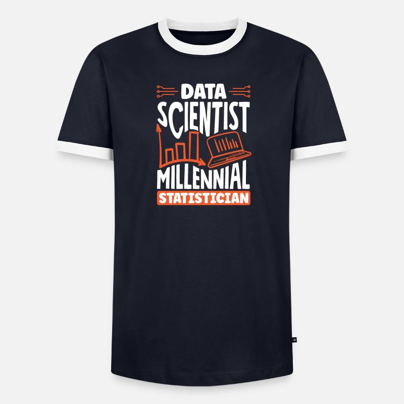 Data Scientist Millennial Statistician - Männer Kontrast-T-Shirt - undefined