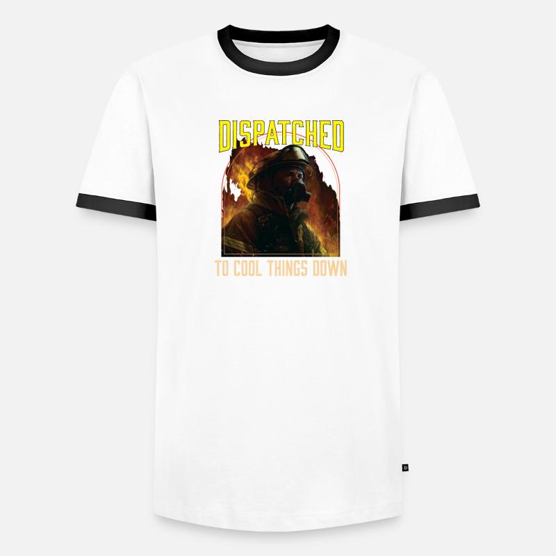 Envoyé pour refroidir les choses drôle de pompier T-shirt contrasté Homme