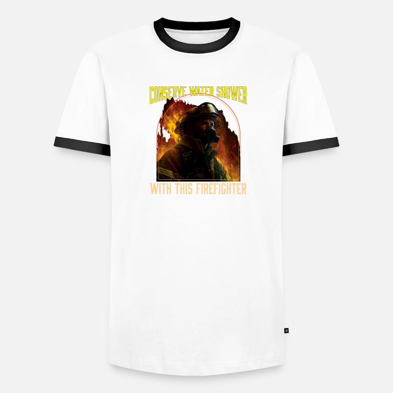 Conserver la douche d’eau avec ce pompier T-shirt contrasté Homme