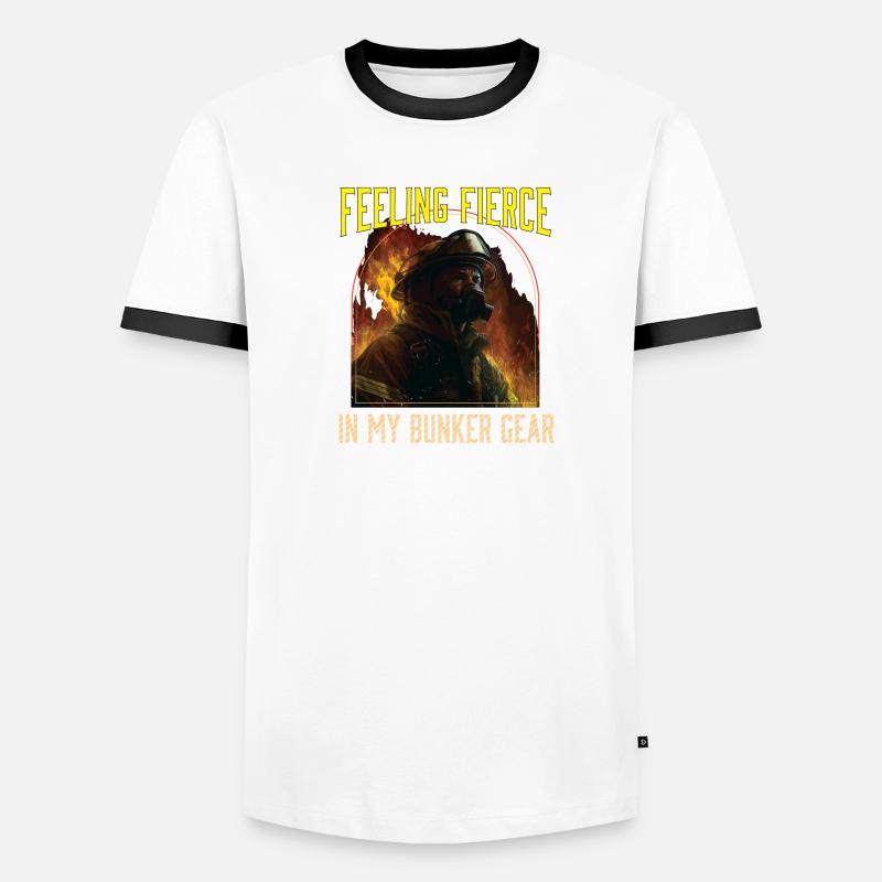 Se sentir féroce dans mon Bunker Gear Fireman T-shirt contrasté Homme
