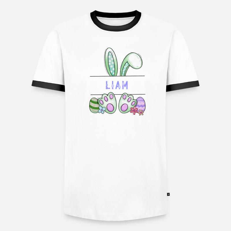 Easter Bunny, rabbit, cute - Liam Men's Ringer Shirt