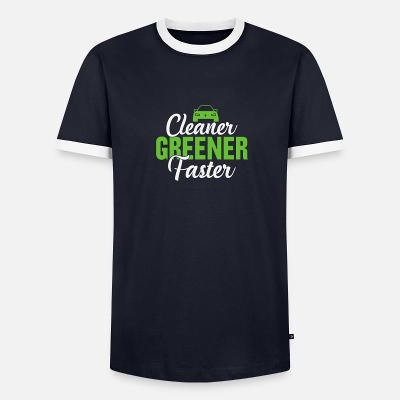 Des véhicules électriques plus propres, plus écologiques et plus rapides T-shirt contrasté Homme