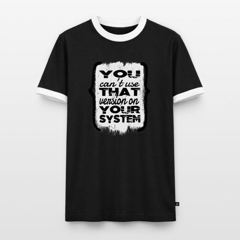 Geek Computer Humour Fullstack Developer Cool Men's Ringer Shirt