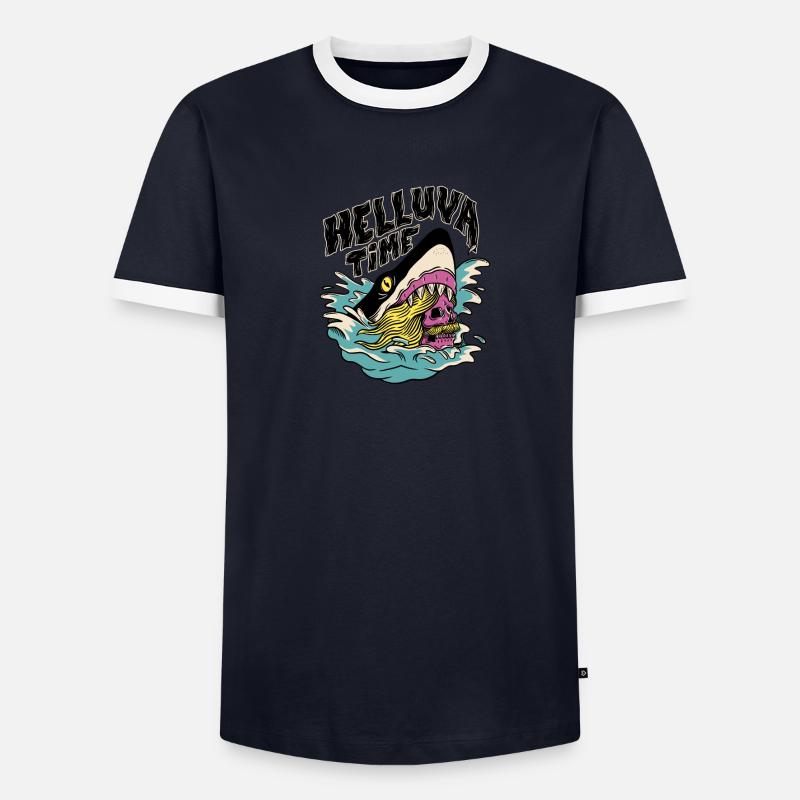 Requin de plage T-shirt contrasté Homme