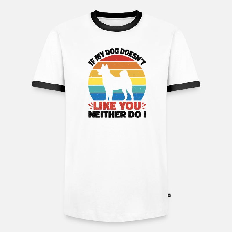 Si mon chien ne vous aime pas, moi non plus 3 T-shirt contrasté Homme
