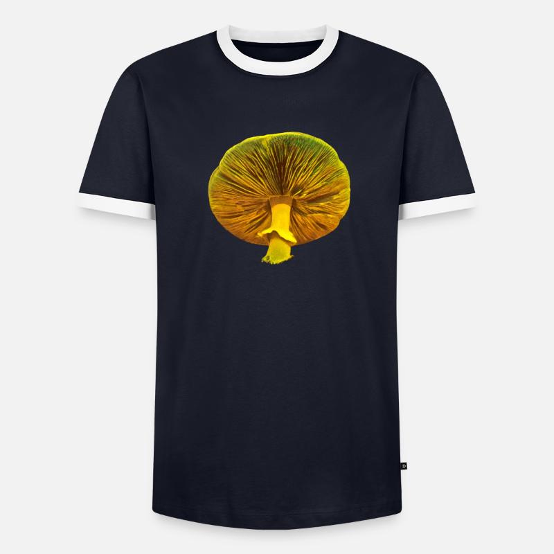 Champignon jaune T-shirt contrasté Homme