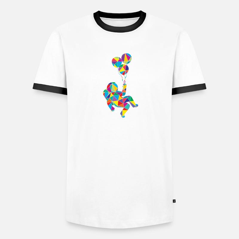 Low Poly Astronom Poly Astronaut Männer Kontrast-T-Shirt