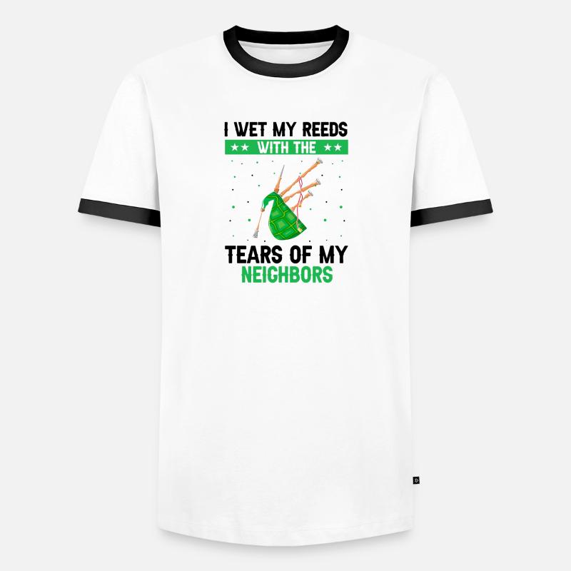 Conception de cornemuse pour la fierté écossaise et la cornemuse T-shirt contrasté Homme