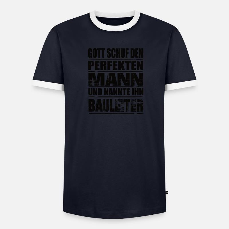 Bauleiter Männer Kontrast-T-Shirt