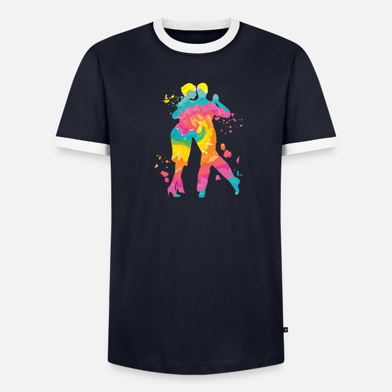 Tango Argentin Danse Milonga Vals T-shirt contrasté Homme