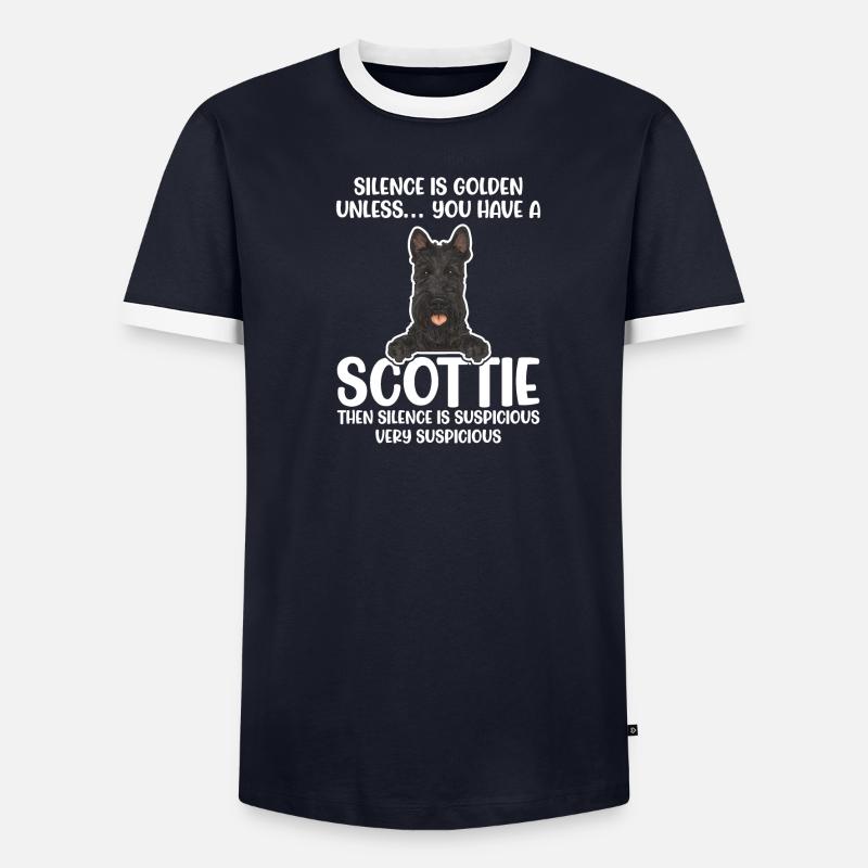 Scottish Terrier Scottie Dog Men's Ringer Shirt