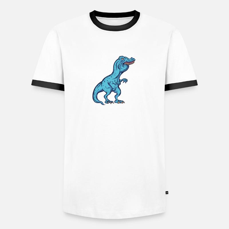 TRex Meme Dinosaur avec overbite Steffen avec ph S T-shirt contrasté Homme