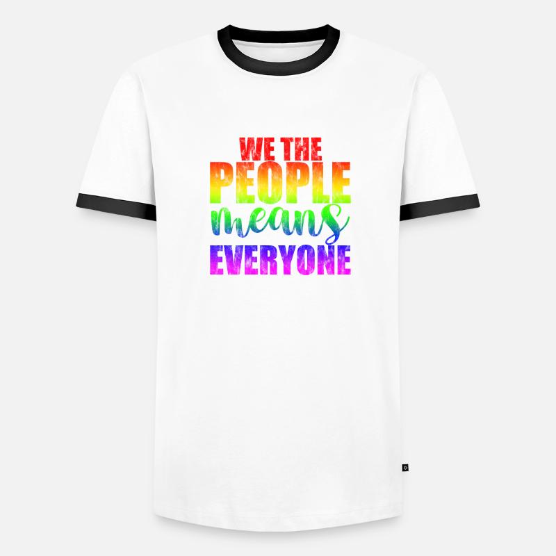 Nous le peuple signifie tout le monde 3 T-shirt contrasté Homme