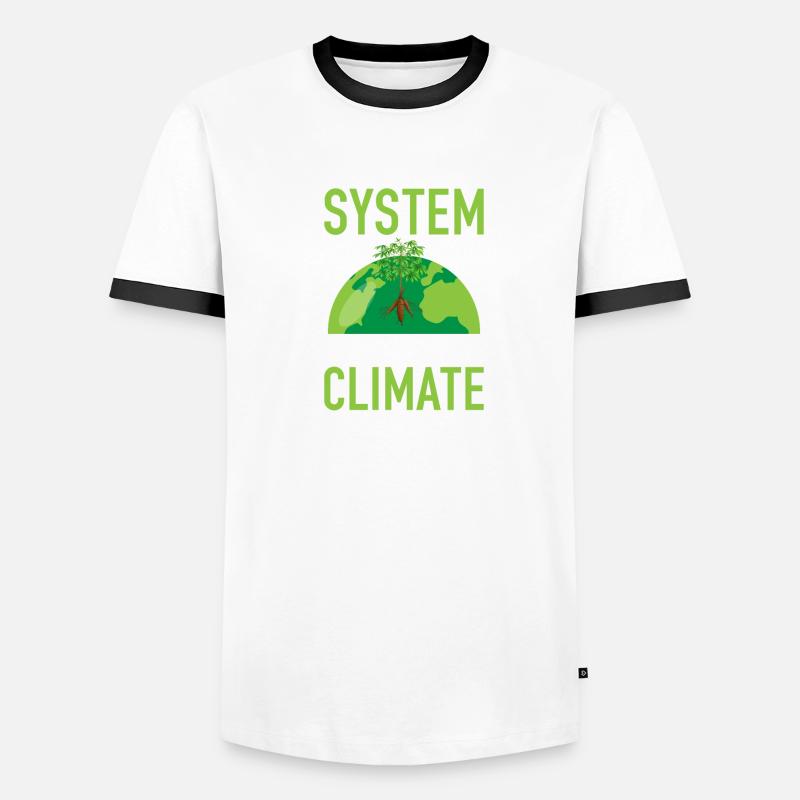 Changez le système, pas le climat T-shirt contrasté Homme