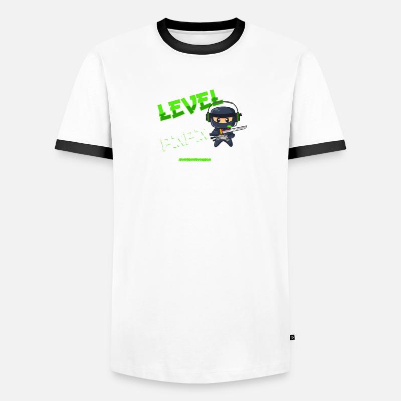 Level Complete PAPA 2023 Loading Gaming Ninja Men's Ringer Shirt