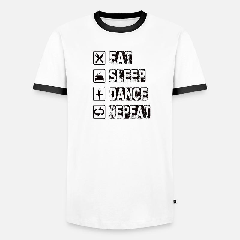 Manger Sommeil Danse Répéter T-shirt contrasté Homme