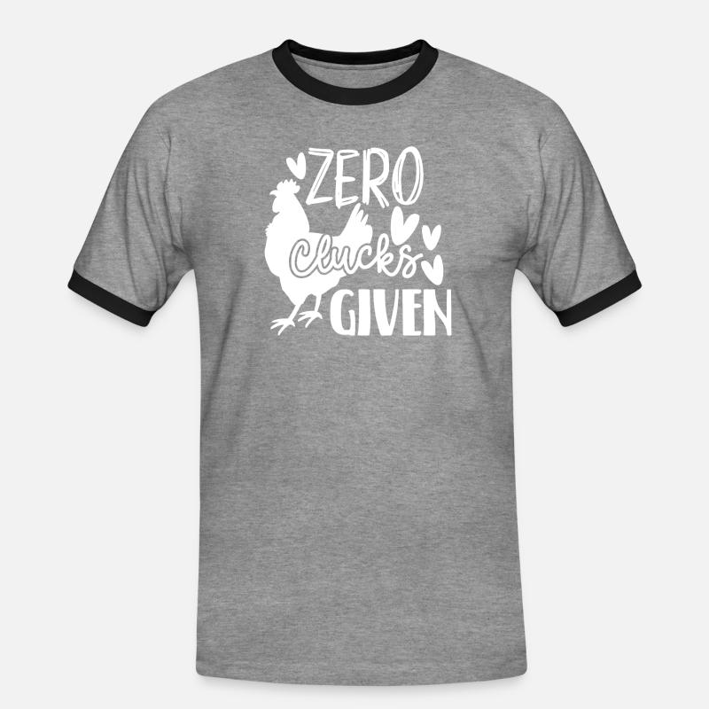 Zero cackling given 2 - - Men's Ringer Shirt - heather grey/black